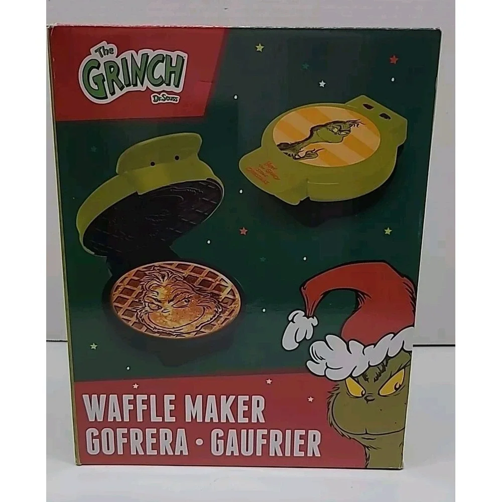 The Grinch‎ Waffle Maker. Uncanny Brands *Tested Works*